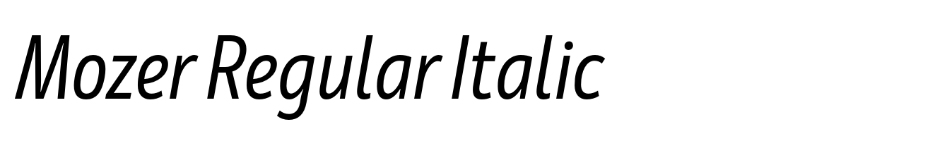 Mozer Regular Italic